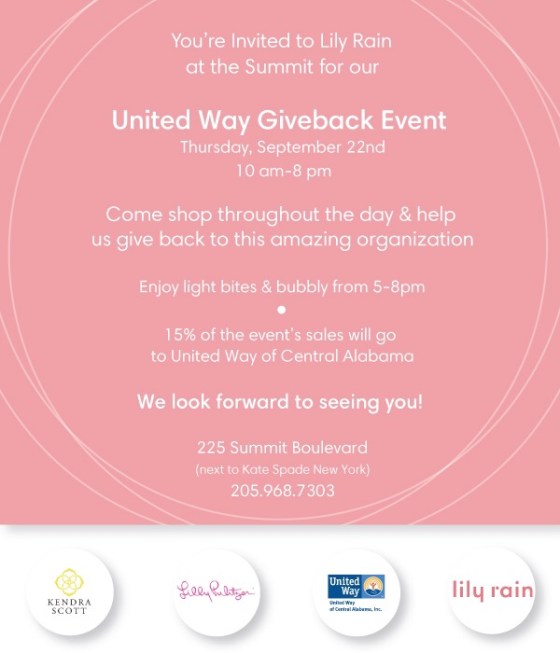 lily rain united way event